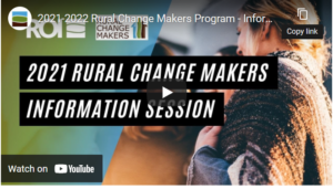 Change Maker Information Session Video